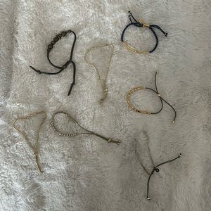 7 adjustable bracelets